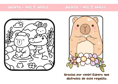 35 Libros Libritos Para Colorear Capibara Capybara 15x20