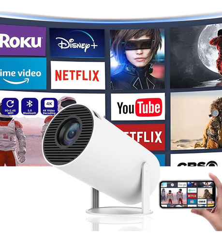Proyector Profesional 4k Android 8000lm Led 1080p Hy300 Pro Blanco
