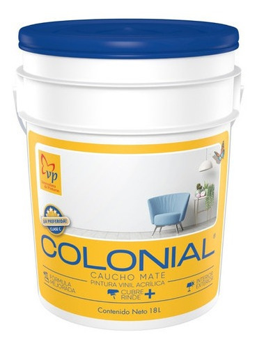 Pintura Caucho Mate Colonial Blanco Intenso 5 Galones Vp