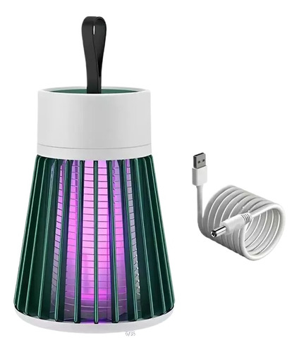 Lampara Led Uv Mata Mosquitos Insectos Recargable Usb Color Verde Oscuro
