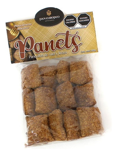 3 Pzs Europeo Panecillos Miel Con Linaza 300gr