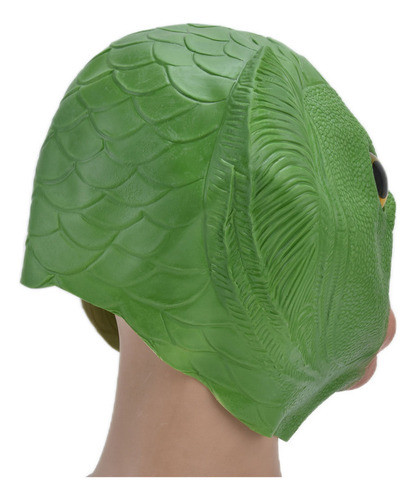 Bonita Máscara De Cabeza De Pez, Casco De Monstruo Verde