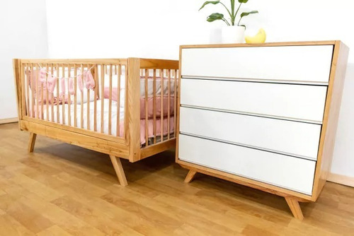 Imagen 3 de 10 de Comoda Nordica Repisa Cajonera Modular 4 Cajones Paraiso Roy