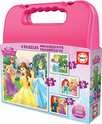 Puzzle En Valija Princesas X4 Educa