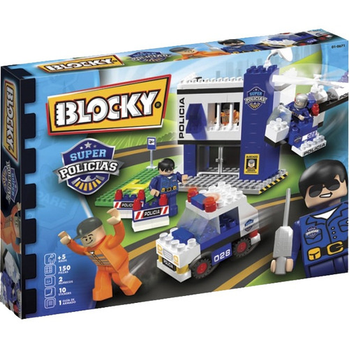 Blocky Super Policías Comisaría 150 Piezas 2 Muñecos