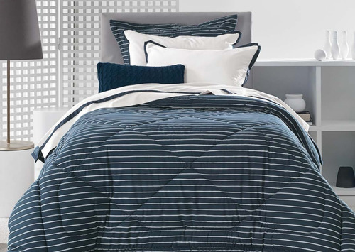 Imagem 2 de 3 de Colcha Solteiro King 200 Fios Orizzonte Trussardi 180x250cm