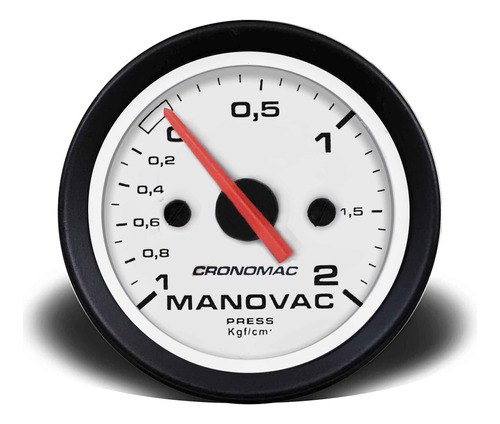 Manovácuo 52mm Mecânico 2kg Street Branco Cronomac