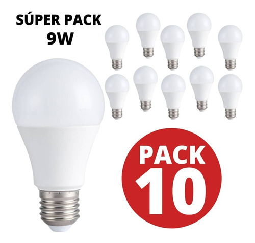 Ampolletas 9 Watts Led. Pack 10 Ampolletas - Work Led