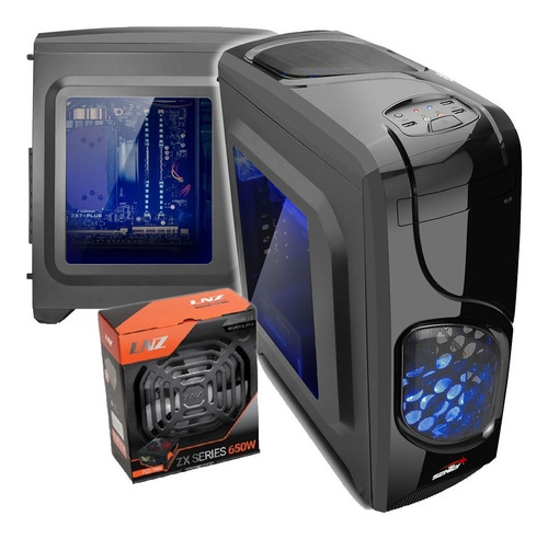 Gabinete Pc Sentey Gamer Furious Led + Fuente Lnz650w 6 Pcie