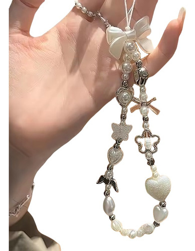 Llavero Con Forma De Corazón Y Forma De Lazo Blanco Con Form