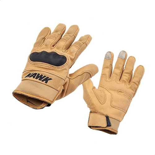 Guantes Moto Hawk Army Marron Camel Urbanos Touch Tacil Um