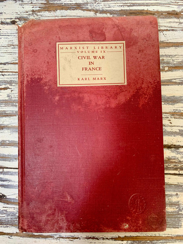 Libro Antiguo Civil War In France Karl Marx