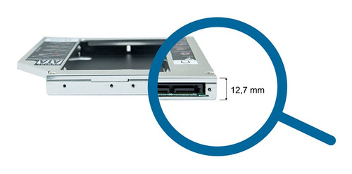 Adaptador Dvd P/ Hd Ou Ssd Sata Notebook Drive Caddy 12,7mm