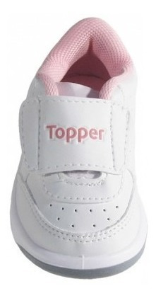 Imagen 2 de 4 de Zapatillas Topper Baby X Forcer Velcro Abrojo Cuero Escolar