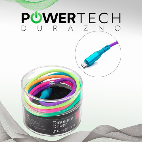 Cable Usb De Colores - Powertech - Durazno