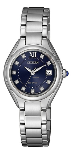 Citizen Silhouette Crystal Swarovsky Ew2540-83l Color de la correa Plata Color del bisel Plata Color del fondo Azul 61365