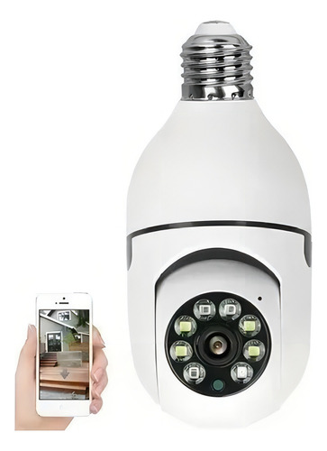 Câmera De Segurança Lampada Wifi Smart Ip Jortan Jt-8177 Cor Branco Branco