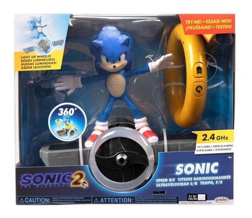 Sonic 2 Skate A Control  Ultravelocidad Con Luces Jakks 