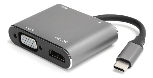 Hub 4 En 1 Tipo C A Interfaz Multimedia Hd Vga Usb3.0