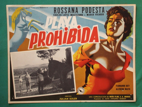 Playa Prohibida Rossana Podesta Sexy Orig Cartel De Cine