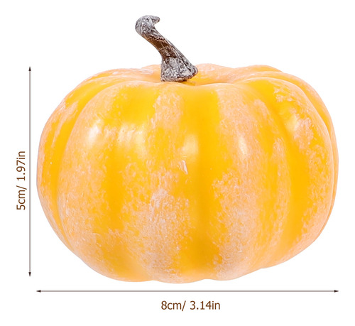12 Unidades De Calabazas Artificiales Artificiales Realistas
