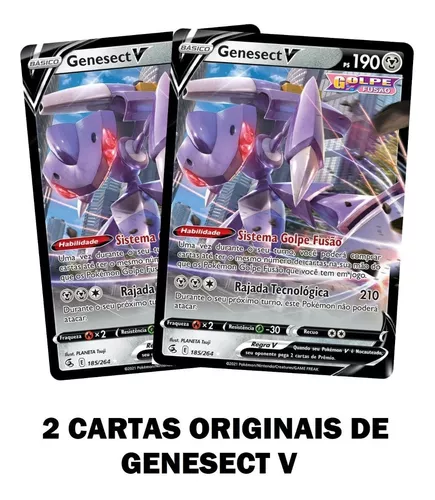 Carta Pokémon Genesect V Full Arte Coleção Golpe Fusão