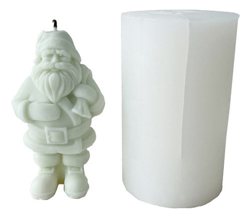 Molde De Silicona Para Velas De Papá Noel, Para Hacer Yeso D