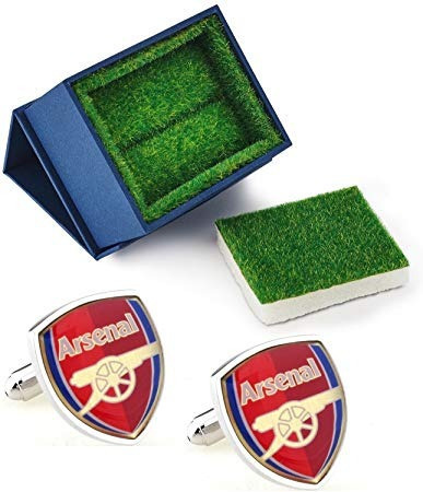 Mancuernillas Arsenal F.c. C/ Caja Regalo Tipo Cesped 