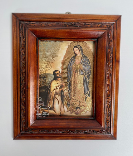  Cuadro Virgen De Guadalupe Y Juan Diego C00018 Nogal