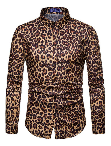 Camisa De Manga Larga Con Estampado De Leopardo