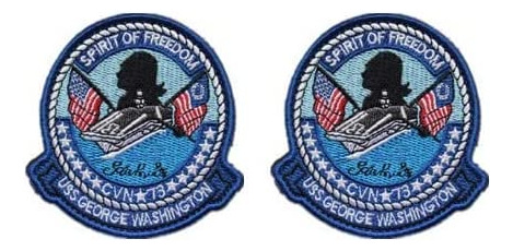 Parches Bordados Uss George Washington Cvn 73 Para Em, 2 Uni