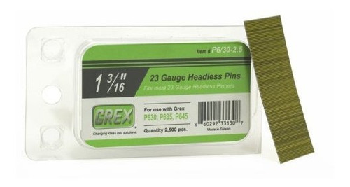 Grex P6/30-2.5 23 Calibre 1-3/16 Pulgadas Longitud Sin Cabez
