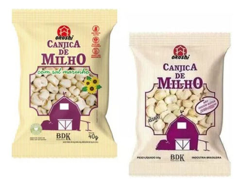 Kit 10 Canjicas De Milho 5 Com Açúcar 5 Com Sal Vegana
