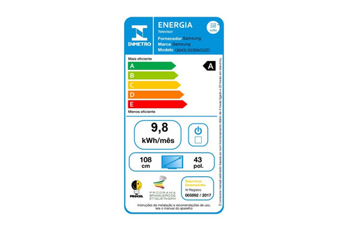 Samsung Smart Tv 43 Polegadas Qled 4k The Frame 43ls03b