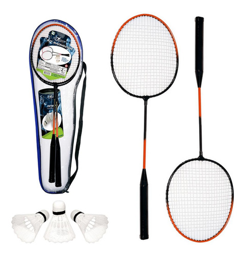Jogo Badminton 2 Raquetes E 3 Petecas - Art Sport