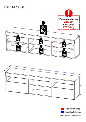 Imagen 4 de 6 de Mueble Rack Paris Para Tv 65 Pulgadas En Madera Rustic