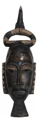 Máscara Africana De Madeira Etnia Baule Costa Do Marfim