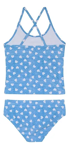 Traje De Baño Niña Tankini Uv30+ H2o Wear Celeste