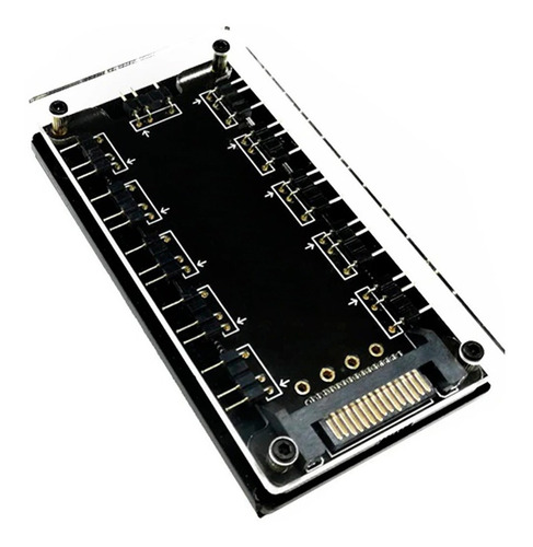 Hub Para Cooler Fan Rgb 10 Fans 5v Sata Splitter Gabinete