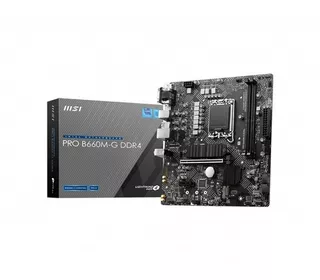 Tarjeta Madre Msi Pro B660m-g Ddr4 Lga1700 Matx 12th Intel