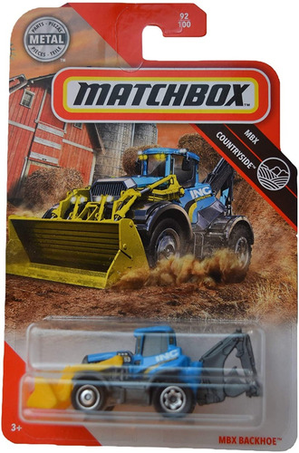 Matchbox #  92/100 - Mbx Backhoe - 1/64 - Gkk53