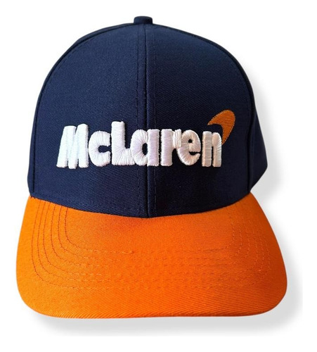 Boné Mclaren Aba Curva Fórmula 1 Gp Norris Piastri Azul Aba Laranja Un