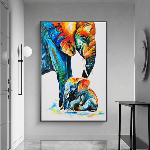 Imagen 2 de 10 de Cuadro-elefante3-moderno,decorativo,95x60cm-16k Resolución