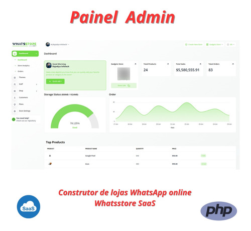 Construtor Lojas Online Zapp Wazapr.saas 2024 Script Php