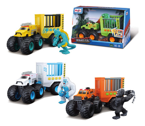 Vehiculo Maisto Monster Transport 4x4 Blanco