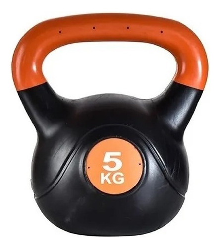 Pesa Rusa Kettlebell Pvc Proyec 5kg Color Negro/naranja