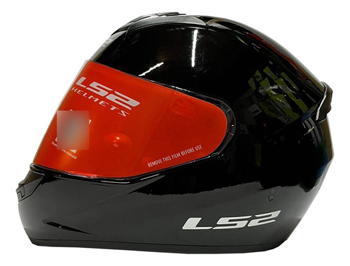 Cascos Moto Ls2 Ff352 Single Mono Negro Brillante - Nany