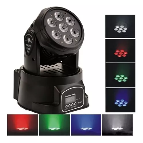 Foco Fiesta Disco Cabeza Movil Robotico Par 7 Led Rgbw Dmx – Factorynet