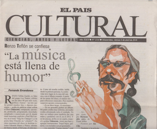 Renzo Teflon Reportaje Dibujo De Ombu El Pais Cultural 2018