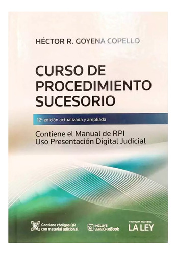 Curso De Procedimiento Sucesorio Goyena Copello 2024